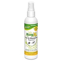 North American Herb & Spice Bug-X, Lemongrass Scent - 4 fl oz - Kills & Repels Ticks + Mosquitoes - DEET-Free, Plant-Based Formula