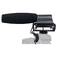 Digital Nc Shotgun Microphone (Stereo) with Windscreen & Dead Cat Muff for Sony Alpha a6600