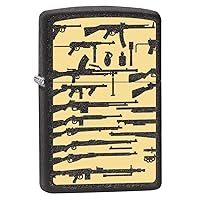 Lighter: Rifles and Guns, Engraved - Black Crackle 80770