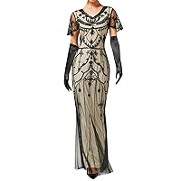 Women 2023 Summer Casual Dresses Women's Vintage Dress Sexy Sleeveless Dress 1920s Party Light Evening Dress