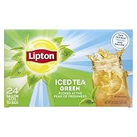 Lipton Iced Tea Bags, Green Tea, Unsweetened Iced Tea, 24 Gallon-Sized Tea Bags(Pack of 2)