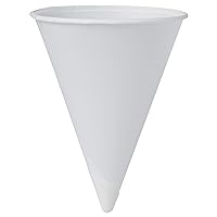 Solo 42R-2050 4.25 oz White Paper Cone Cups (Case of 5000)