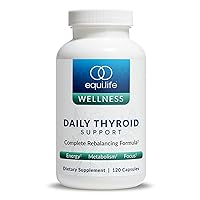 Equilife - Daily Thyroid Support, Thyroid Supplement, Promotes Stress Relief, Contains Zinc, Copper, Vitamin A, & Selenium, Rich in Antioxidants, Gluten-Free, Nut-Free, Non-GMO (120 Capsules)