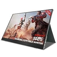 Gaming Portable Monitor 17.3 Inch 144hz 1080P Dual Speakers Eye Care Screen with HDMI/Type C for Laptop PC/MAC/Console, Included Black Smart Cover