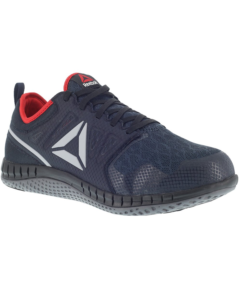 Reebok Men's Rb4250 Zprint Safety Steel Toe Athletic Work Shoe Navy Red and Grey Industrial & Construction