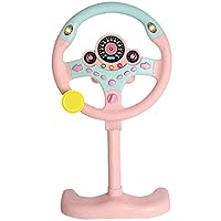 Steering Wheel Car Driving Simulated Toy with Light and Music for Kids, Pretend Driving Seat Toys,Baby Electric Early Learning Educational Toys for Boys and Girls 1