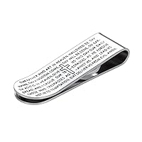 FaithHeart Metal Money Clips Wallet for Men Cash Credit Card Holder Dainty Trendy Jewelry High Polished Smooth Fold Money Clips