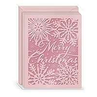 Punch Studio Merry Christmas Snowflake Boxed Cards Set of 10 (50566)