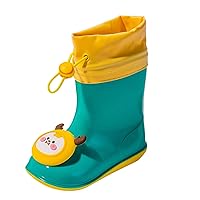 Rain Water Shoes Gumboots Lined With Drawstring For Boys Boots And Rubber Girls Boots NonSlip Toddler Girl Boots Size 5