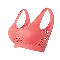 2024 Breathable Sports Bras for Women Cool Liftup Air Bra Padded Wireless Workout Bralettes Full Coverage Mesh Bra