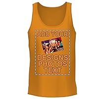 Custom Personalized Printed 3480 Men's Tank Top CP06 - Ultra Soft Add Your Text Image Photograph or Design - Graphic Tank