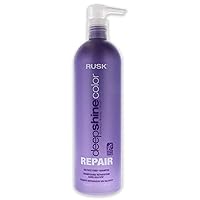 RUSK Deepshine Color Repair Sulfate-Free Shampoo, Repairs, Restores, Nourishes and Strengthens Damaged Hair, with Nourishing Marine Botanicals, UV-Absorbing Technology to Protect Color