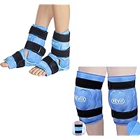 REVIX 20‘’ XXXL Ice Pack for Knee Replacement Surgery and REVIX Ankle Foot Ice Pack Wraps for Injuries Reusable