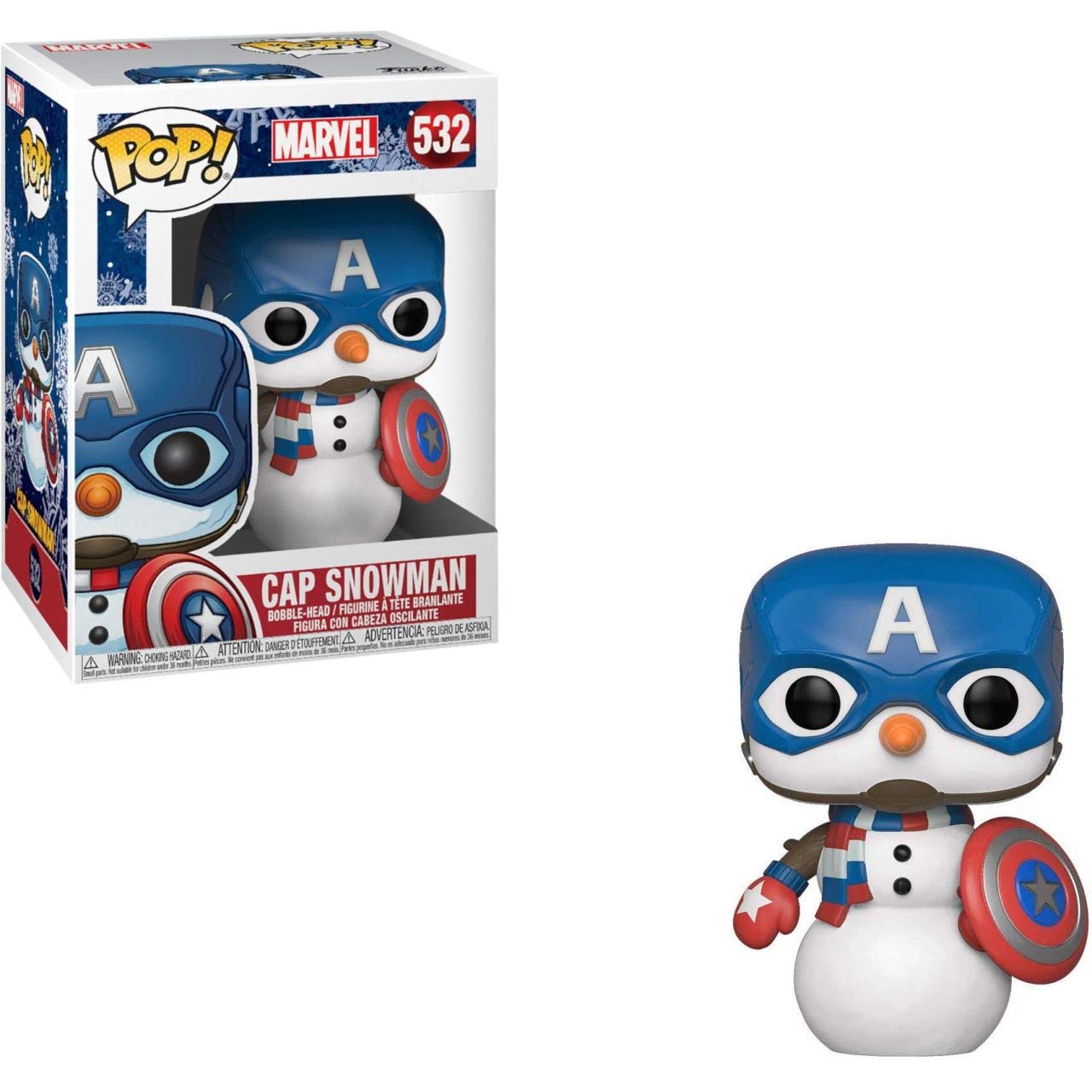 Funko Pop! Marvel: Holiday - Captain America Snowman Vinyl Figure