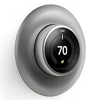 elago Wall Plate Cover Designed for Google Nest Learning Thermostat (Stainless Steel Color) - Compatible with Nest Learning Thermostat 1st/2nd/3rd Generation [US Patent Registered]