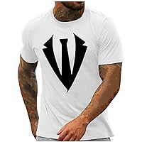Mens Cool Tshirts Men's Funny Tuxedo T-Shirt Bow Tie Graphic Novelty Tee Shirt Casual Muscle Fit Workout Tops St Patricks Day Shirts Men T Shirt