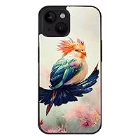 Watercolor Bird Sitting on a Feather iPhone 14 Case - Bird Print Phone Case for iPhone 14 - Best Graphic iPhone 14 Case