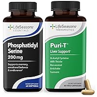 Puri-T Extra Strength 2.0 with Phosphatidylserine - Liver Cleanse & Detox Support Supplement - Supports Memory, Emotional Balance & Endurance