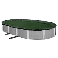 Blue Wave BWC820 Silver 12-Year 15-ft x 30-ft Oval Above Ground Pool Winter Cover,Forest Green