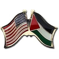 AES Wholesale Pack of 12 USA American & Palestine Country Flag Bike Hat Cap Lapel Pin