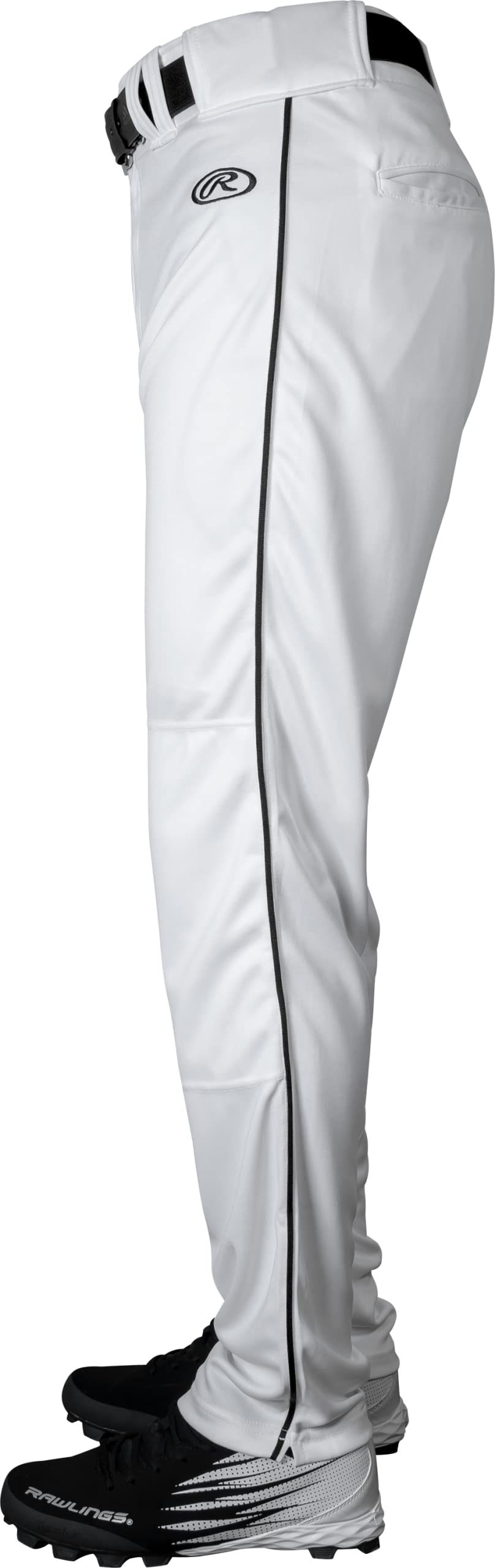 Rawlings Semi-Relaxed Full Length Baseball Pant | Solid & Piped Options | Adult Sizes | Multiple Colors