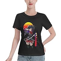 Love Chunibyo Other Delusions T-Shirt Animation Design Printed Female Shirts Novelty Style Short Sleeve Blouse Black