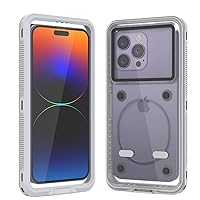 Punkcase Aquatouch Diving Case | Universal IP68 Waterproof Cover for Scuba Diving, Snorkelling & Snowboarding | Fits 99% of All Phones | Turn Your Phone into The Ultimate Underwater Camera [White]