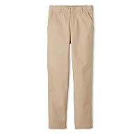 French Toast Boys' Adaptive Relaxed Fit Twill Pants with Hook and Loop Closure and Pull-Apart Leg Openings