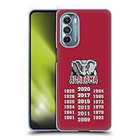 Officially Licensed University of Alabama UA 18 Football Titles Soft Gel Case Compatible with Motorola Moto G Stylus 5G (2022)