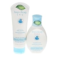 Live Clean Baby Eco Friendly Tearless Shampoo & Wash Plus Baby Lotion