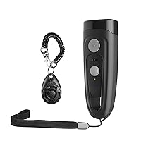 Dog Barking Control Devices,Rechargeable ultrasonic Dog bark Deterrent, 16.5ft Range Anti Barking Device with Dual LED Flashlight,with Dog Clicker