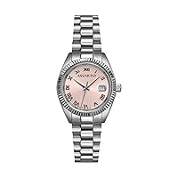 ASSARTO Women's Timeless Collection Quartz Watch with Stainless Steel Case and Strap, Sapphire Glass, Water Resistant: 10 ATM
