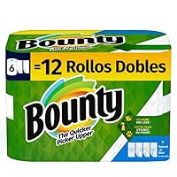 Bounty Select-A-Size Paper Towels, White, 6 Double Rolls = 12 Regular Rolls (Packaging May Vary)
