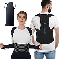 Upgraded Back Brace Posture Corrector for Women and Men, Adjustable Posture Back Brace ，Remission Pain in The Waist, Back and Shoulders, Improve Back Posture（ L ）