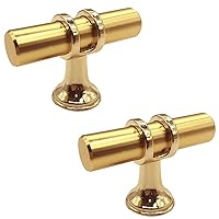 2 Pack Kitchen Cabinet Knobs Drawer Knobs Dresser Knobs Gold Zinc Knobs Drawer Pulls Door Knobs Furniture Handles Knobs for Dresser Drawers 6083 Single-hole Handle