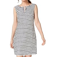 Ellen Tracy Women's Petite Embellished Striped Sheath Dress