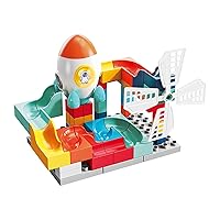 Aerospace Orbit Ball Building Block Set,Toy Storage, Fun Colourful Toy Bricks & Classic BaseplateStuds Stackable Building Board