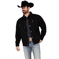 Cinch Men's Canvas Solid Snap Jacket Black X-Large US