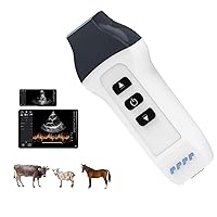Wireless Color Doppler Ultrasound Machine 2.7MHZ Phased Probe, Wireless Ultrasound Machine for Android and iOS, Handheld Ultrasound Scanner for Dog, Cat, Sheep, Horse
