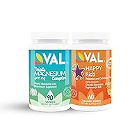Parents and Kids Wellness Bundle - Triple Magnesium Complex for Adults & Fun Chewables for Kids - Enhanced with Vitamin B6 for Optimal Health