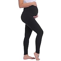 Joyaria Womens Cotton Maternity Leggings Pants Over The Belly Pregnancy Active Wear Workout Yoga Tights Pants S-XXL