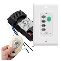 Universal Ceiling Fan Wall Remote Control, Dip Switch with Adjustable 3 Speed, Light Dimmer,Compatible with Hampton Bay Harbor Breeze Hunter((Transmitter Kit & 35T)
