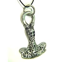 Thor's Hammer Mjöllnir, Odin, Viking, Norse, Nordic, Pewter Pendant Necklace Key Chain Charm