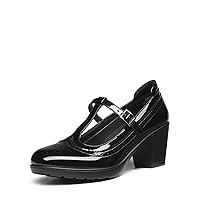 DREAM PAIRS Women's Classic Oxfords Heels T-Strap Dress Shoes