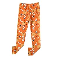 Girls Tearaway Pants Toddler Kids Boys Girls Halloween Pumpkin Prints Pants Fashion Leggings Organic Pants