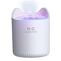 Humidifier for Bedroom Baby Room 4.5l Quiet Air Humidifier with Night Light 2 Nozzles Auto Shut-off Usb Desktop Small Humidifier Air Humidifier Room Humidifier for Travel Office Home White