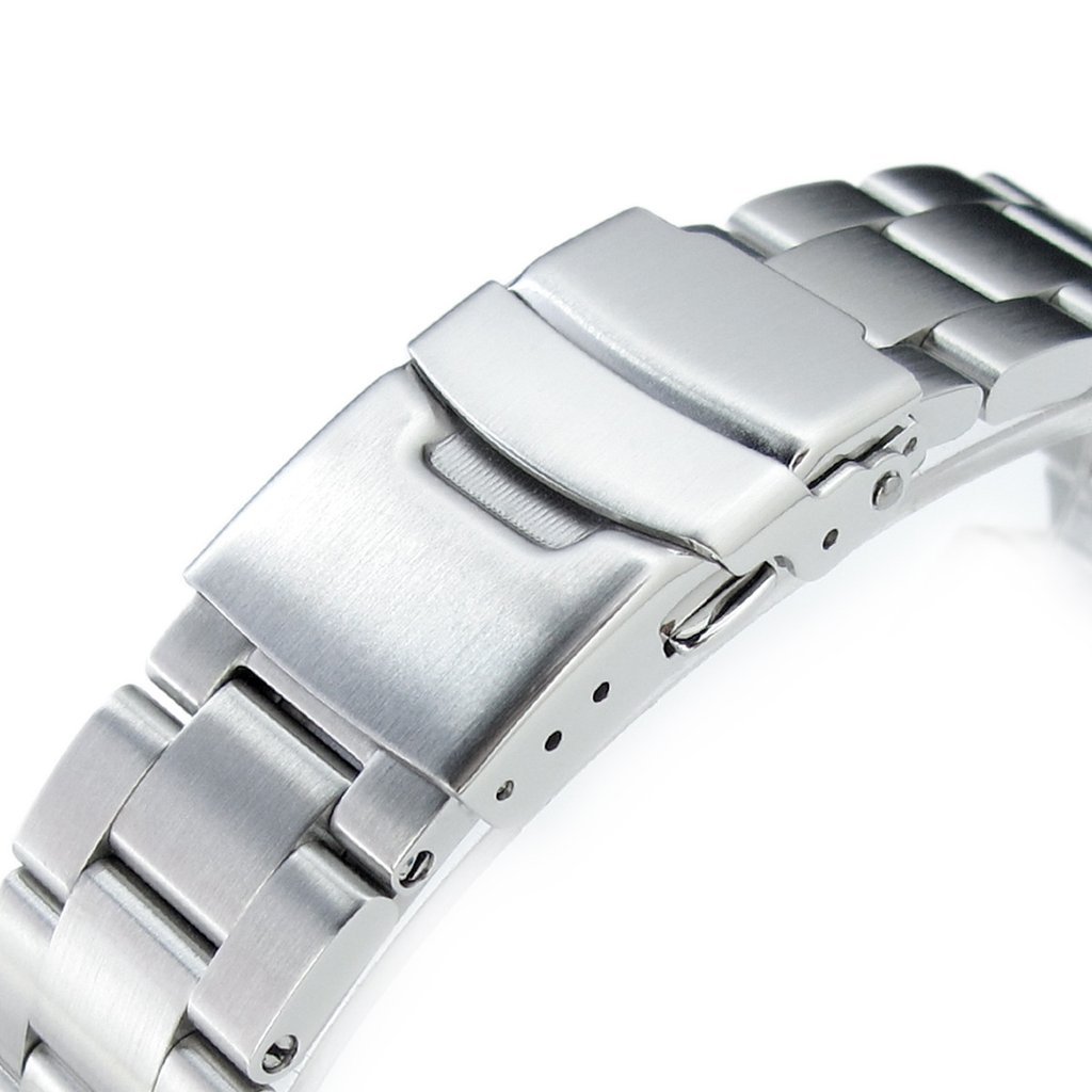 MiLTAT 20mm Watch Band for Seiko SKX013, Super-O 316L Stainless Steel Screw-Link
