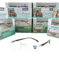 One Power Auto-Focus Reading Glasses, As seen on TV. Lightweight Frames, (5 styles to choose from)