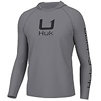 HUK Men's Icon X Hoodie, Fishing Shirt with Sun Protection