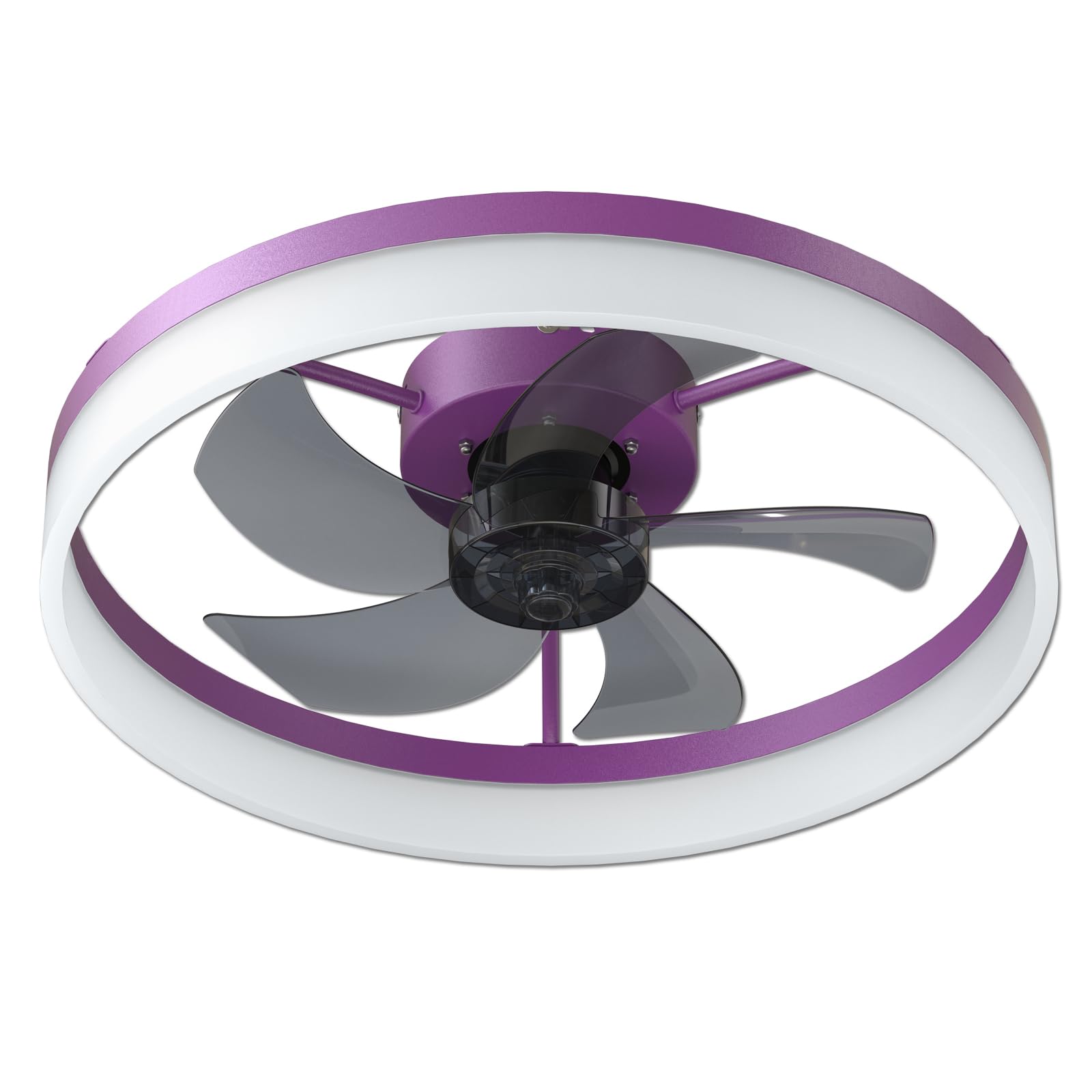 IVYHAVEN Ceiling Fan with Remote Control Memory Functions 21dB Low Noise 6 Adjustable Speeds Dimmable Led Ceiling Fan for Hallways Balconies Patios Purple